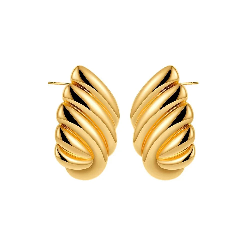 Trendy Stainless Steel Multilayer Circle Twist Knot Earrings