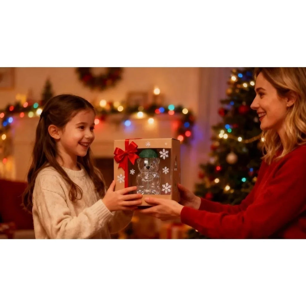 Starbucks Bear Mug Glass Cup With Straw Transparent Creative Milk Coffee Water Cups