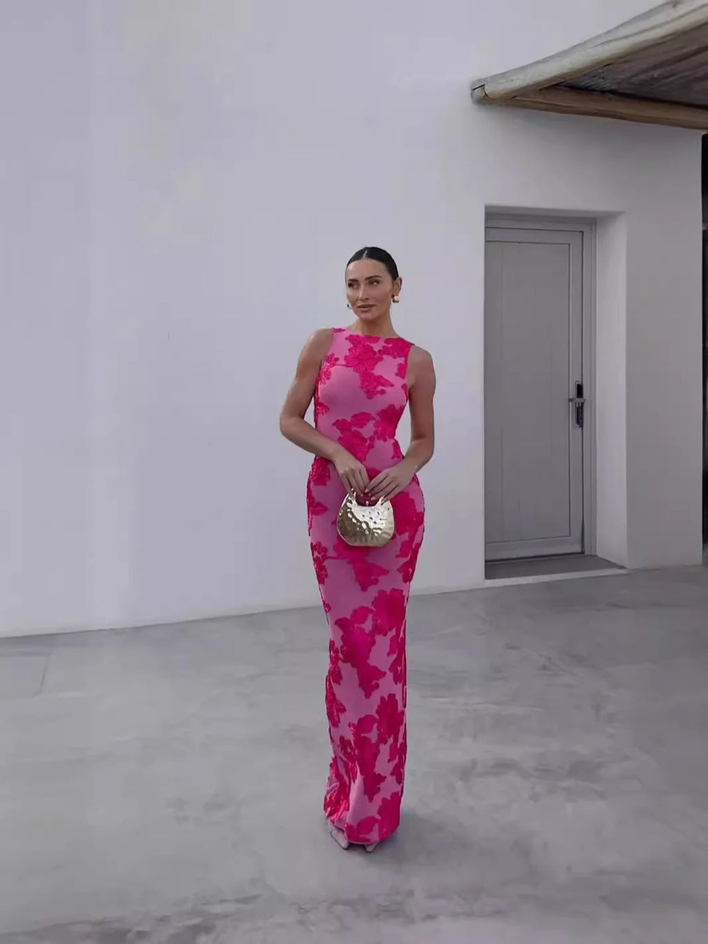 Embroidery Mesh Slim Hip Fshion Maxi Dresses Robe