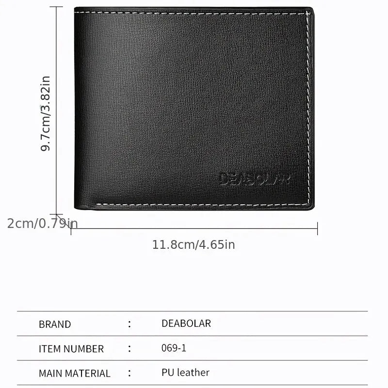 Thin Style Folding Young Men Credit Card Holder Wallet