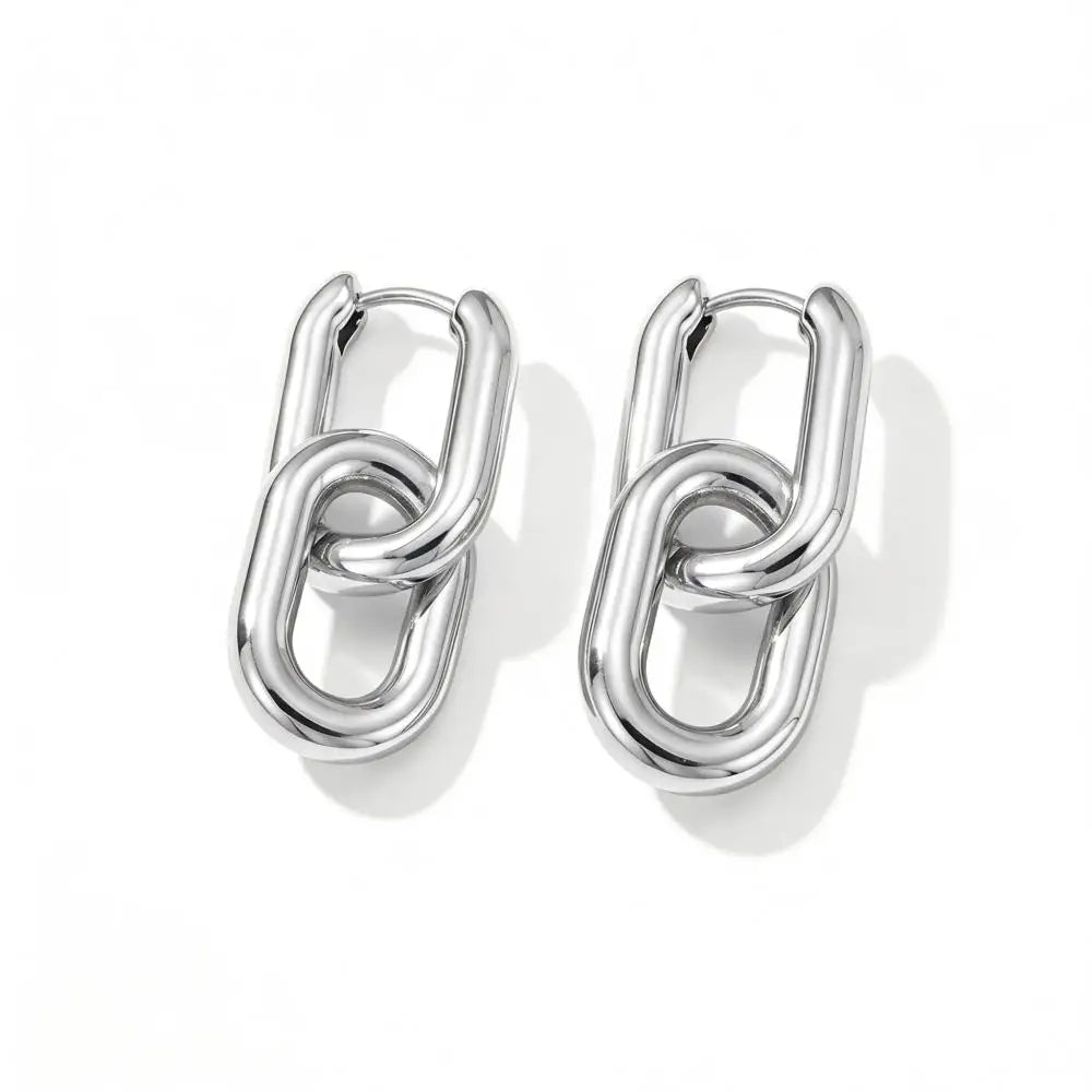 Minimalist Stainless Steel Fashion Gold Earrings