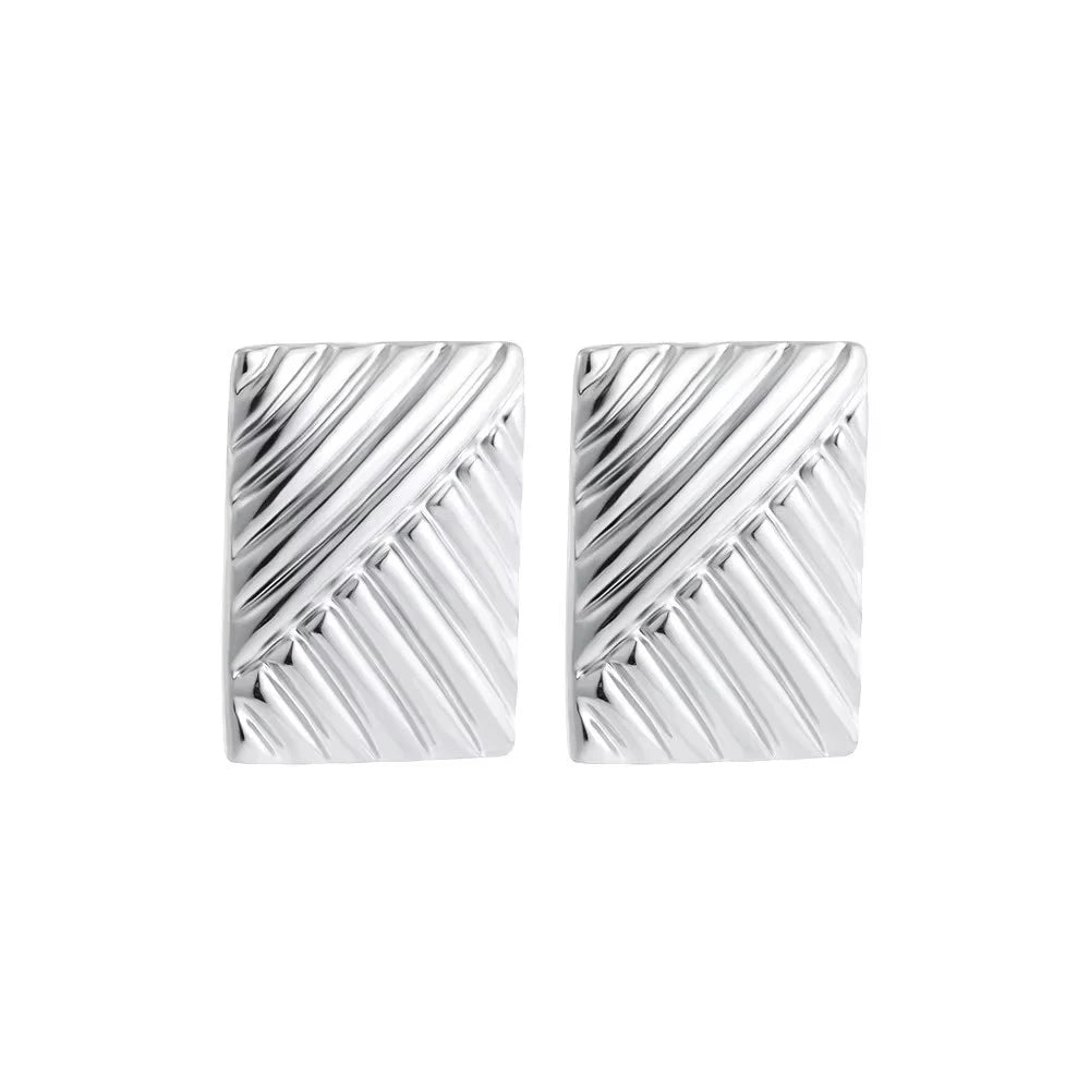 Trendy Stainless Steel Multilayer Circle Twist Knot Earrings