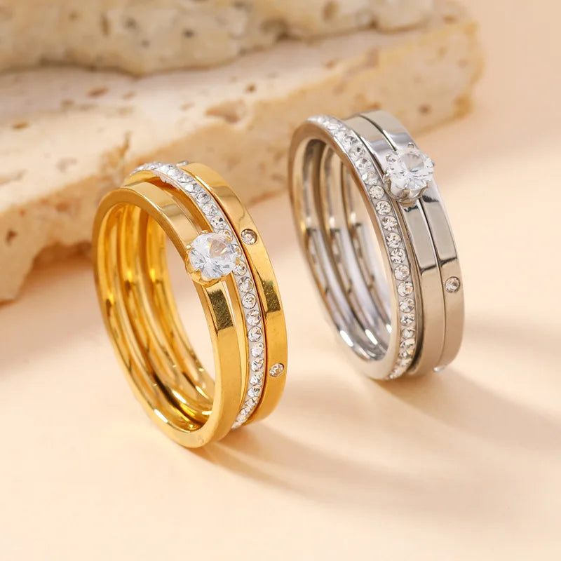 Trinity Spark Ring Set
