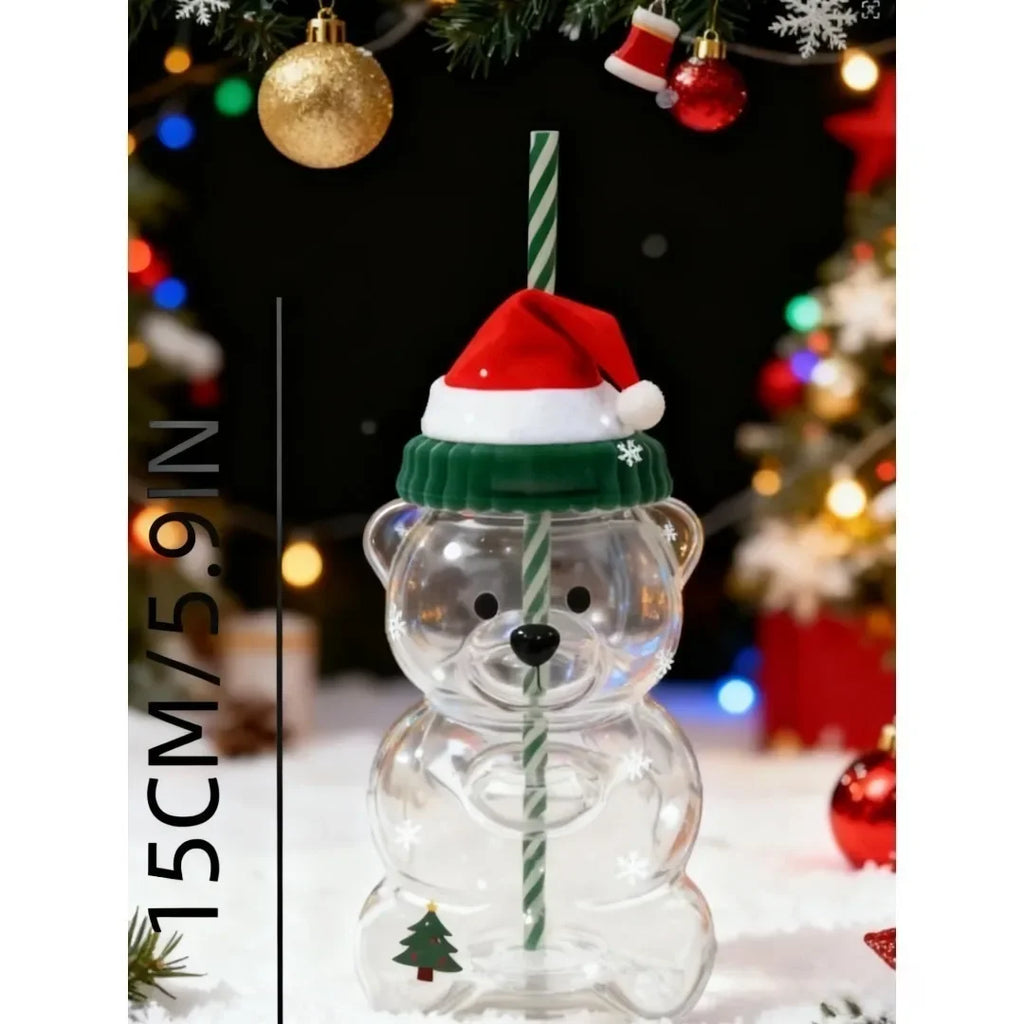 Starbucks Bear Mug Glass Cup With Straw Transparent Creative Milk Coffee Water Cups