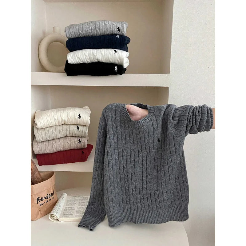 Cashmere Knitted Sweater Embroidered Autumn Winter