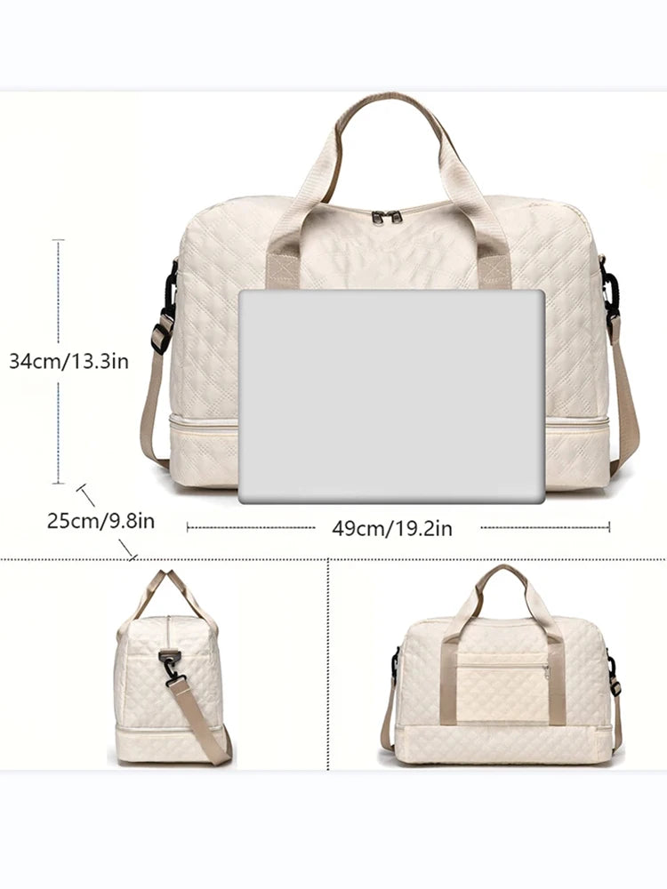 Rhombic Lattice Travel Dufile Bag