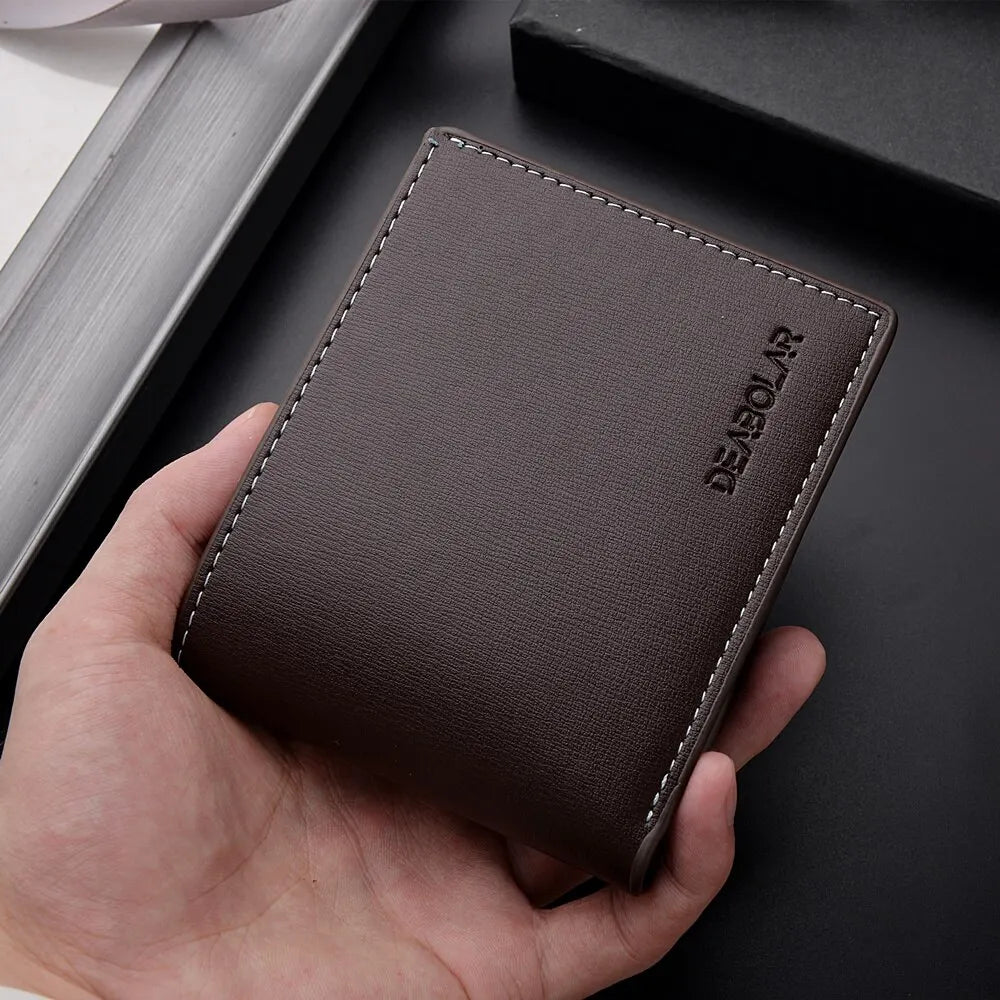 Thin Style Folding Young Men Credit Card Holder Wallet