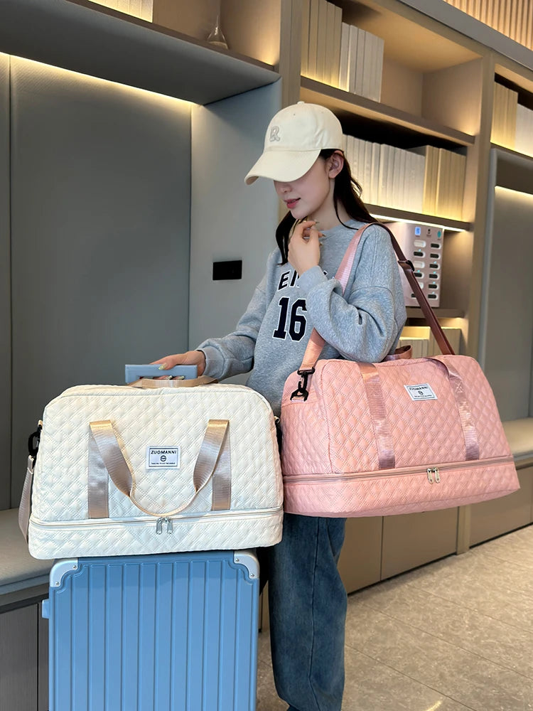 Rhombic Lattice Travel Dufile Bag