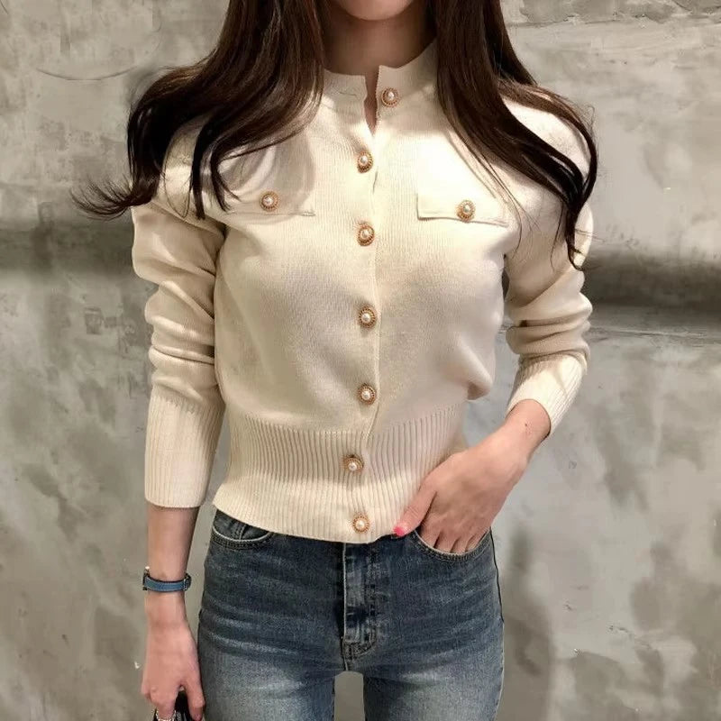 Autumn Long Sleeve Fashion Women Cardigans Sweater Knitted