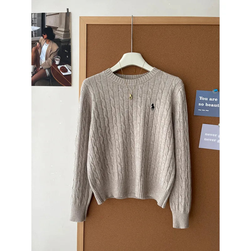 Cashmere Knitted Sweater Embroidered Autumn Winter