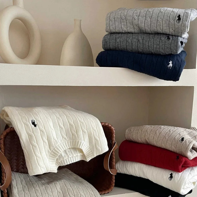 Cashmere Knitted Sweater Embroidered Autumn Winter