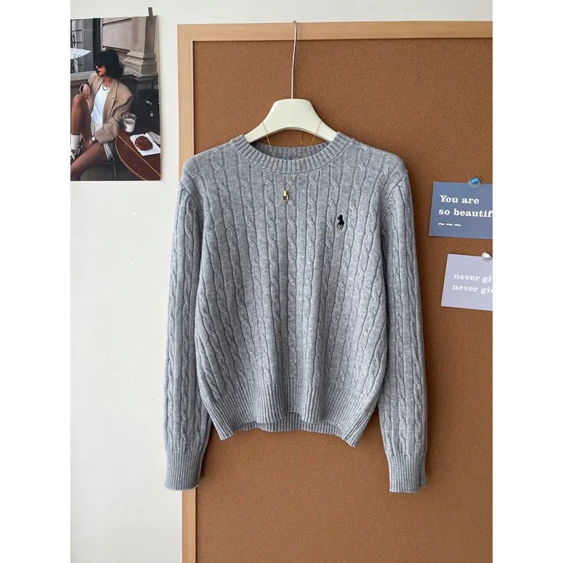 Cashmere Knitted Sweater Embroidered Autumn Winter