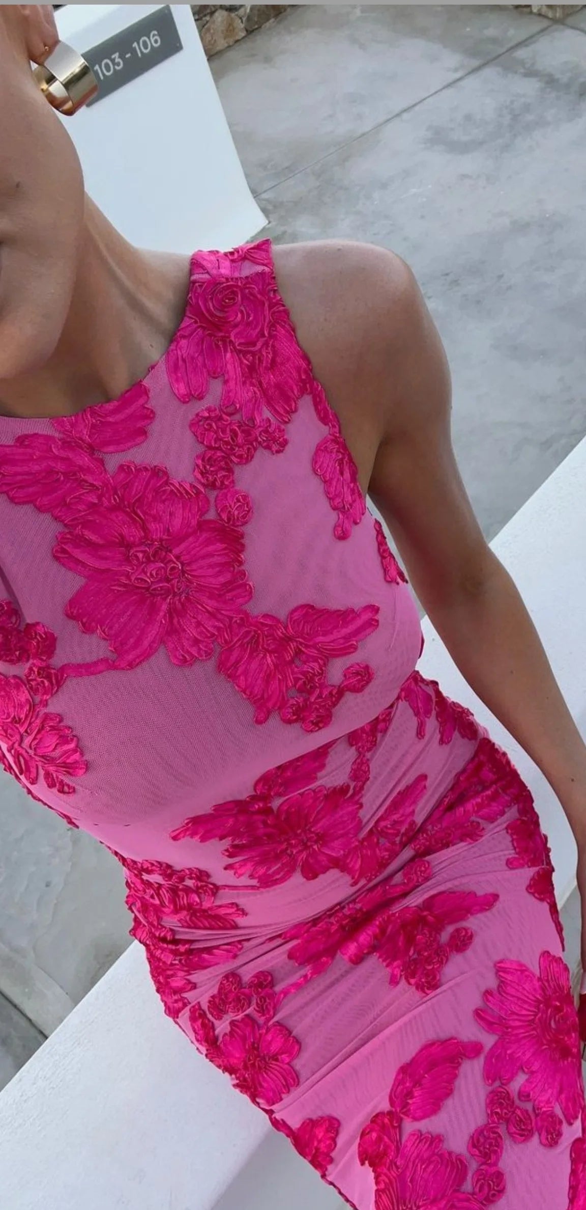 Embroidery Mesh Slim Hip Fshion Maxi Dresses Robe