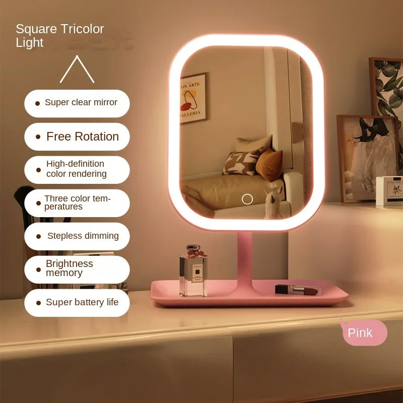 GlowEase Touch Control Makeup Mirror