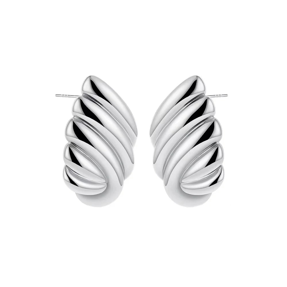 Trendy Stainless Steel Multilayer Circle Twist Knot Earrings